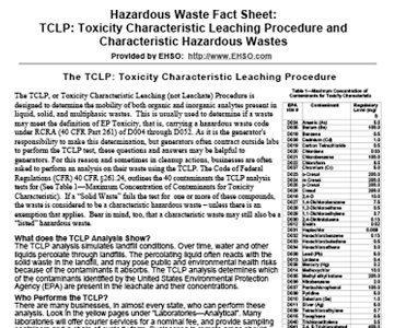 Hazardous Waste Fact Sheet 